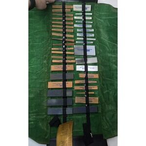 Vintage Norton Oilstone Sample Roll, Sharpening Tools. Used. RARE FIND.